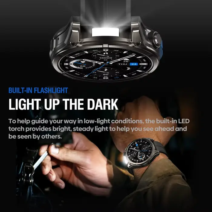 Nouveau 2025 Zeblaze VIBE 8 appels vocaux 1.43 "AMOLED affichage montre intelligente lampe de poche intégrée fréquence