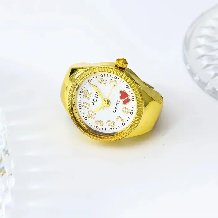 1pc montre de mode Cool peut voir le temps cadeau montre de doigt anneau montre montre de doigt Mini