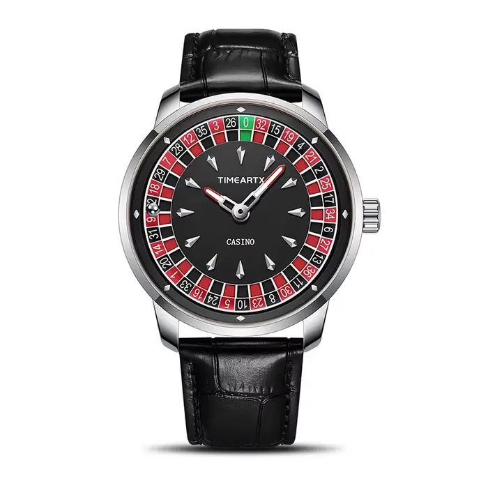 TIMEARTX nouvelle montre pour hommes sur le thème de la roulette de style européen comprend un desig