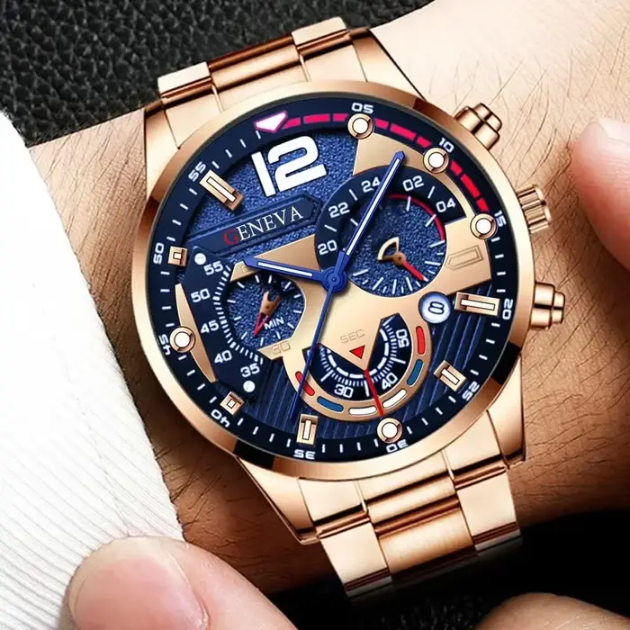 Montre Homme Moonbiffy Quartz Elégante et Polyvalente Occasions Spéciales Business Casual