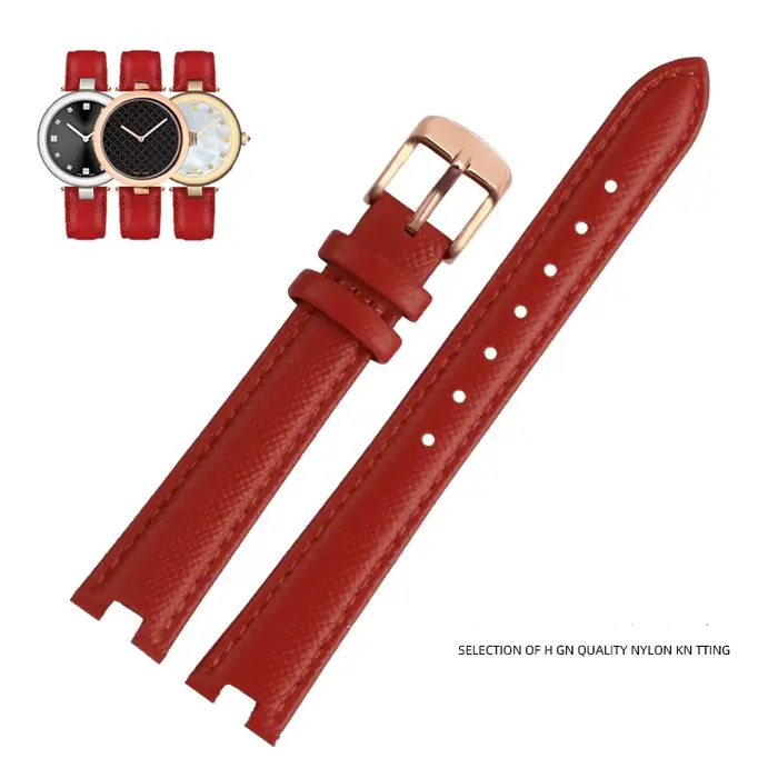 Bracelet de montre cranté en cuir pour femme multicolore ajustable et sophistiqué pour diverses occasions et cadeaux