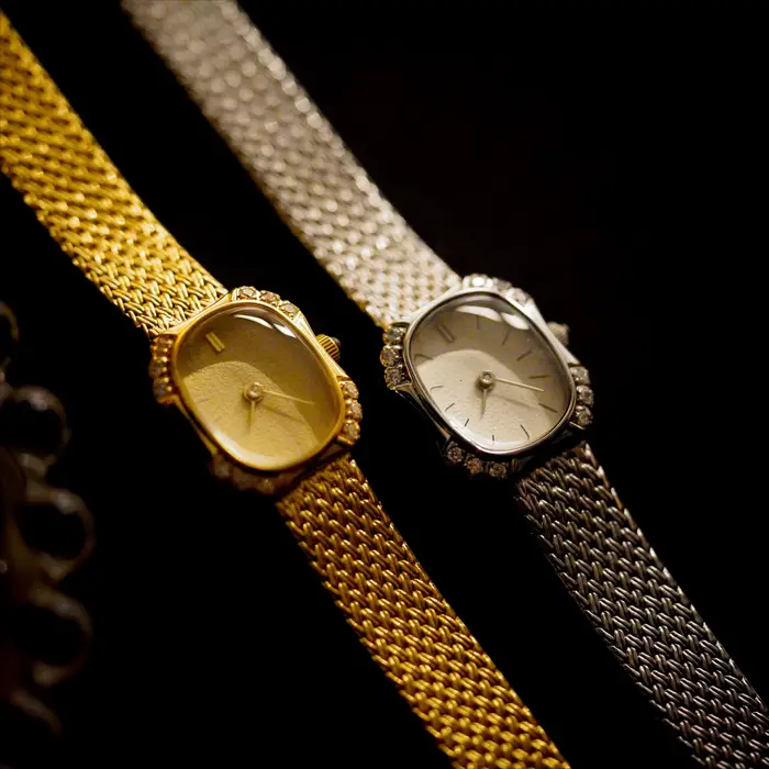 2025 nouvelle montre pour femme plaquée or 18 carats de luxe rétro diamant ellipse Vintage mouvement à quartz japonais de haute qualité