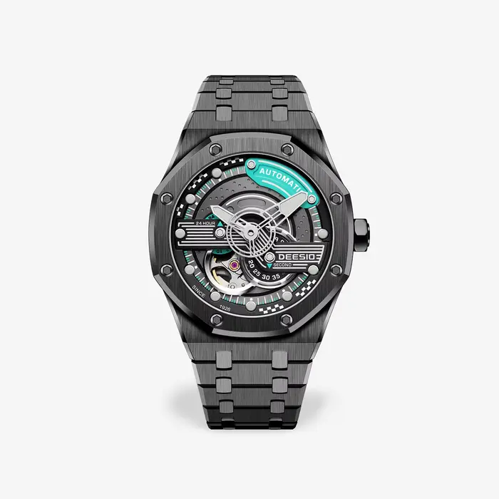 Deesio montre mécanique automatique pour hommes japon mis5 82S7 mouvement boîte en acier inoxydable verre saphir lumineux étanche cadeau