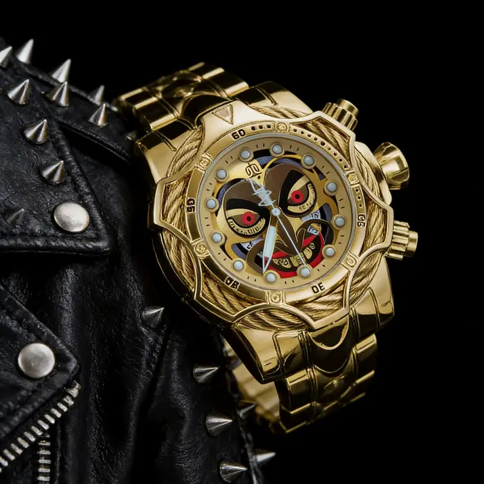 Montre à quartz de luxe pour homme en or