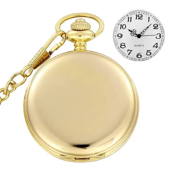 Montre à gousset — Montre de poche Steampunk lisse Unique pour hommes avec chaîne de collier Fob mon