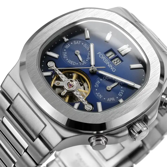 Montre mécanique automatique squelette carrée Forsining pour homme