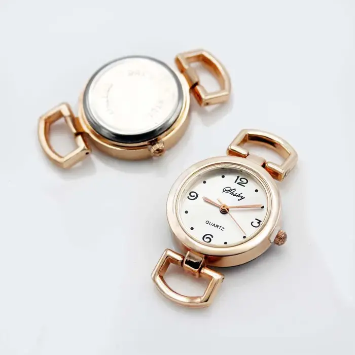 Shsby-Tête de montre en or rose avec chiffres romains, bracelet de montre circulaire, noyau de table
