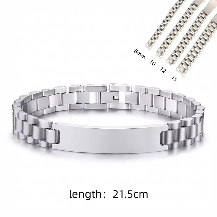 Bracelet personnalisé pour homme, bracelets en acier inoxydable personnalisés, cadeau pour papa, fêt