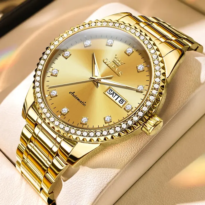 OLEVS hommes montres haut de gamme de luxe mode automatique mécanique Sport étanche en acier affaires horloge Date Relogio Masculino
