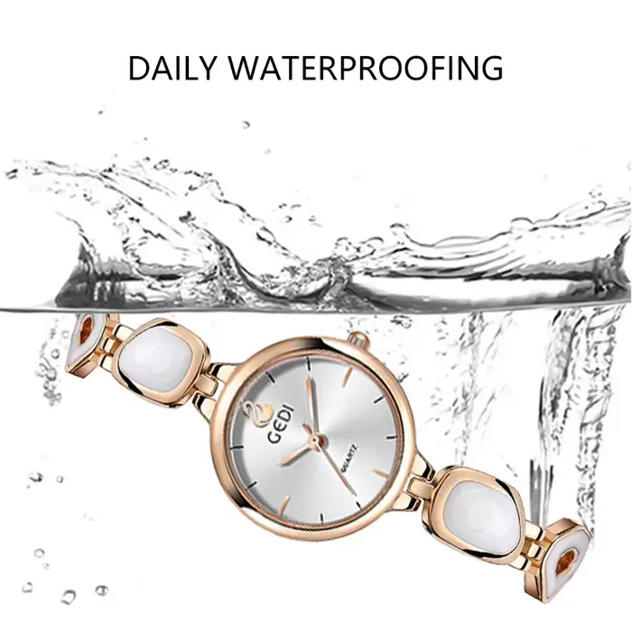 GEDI marque montre pour femme lumière luxe affaires Style chinois Bracelet alliage Bracelet étanche femmes mode montre à Quartz