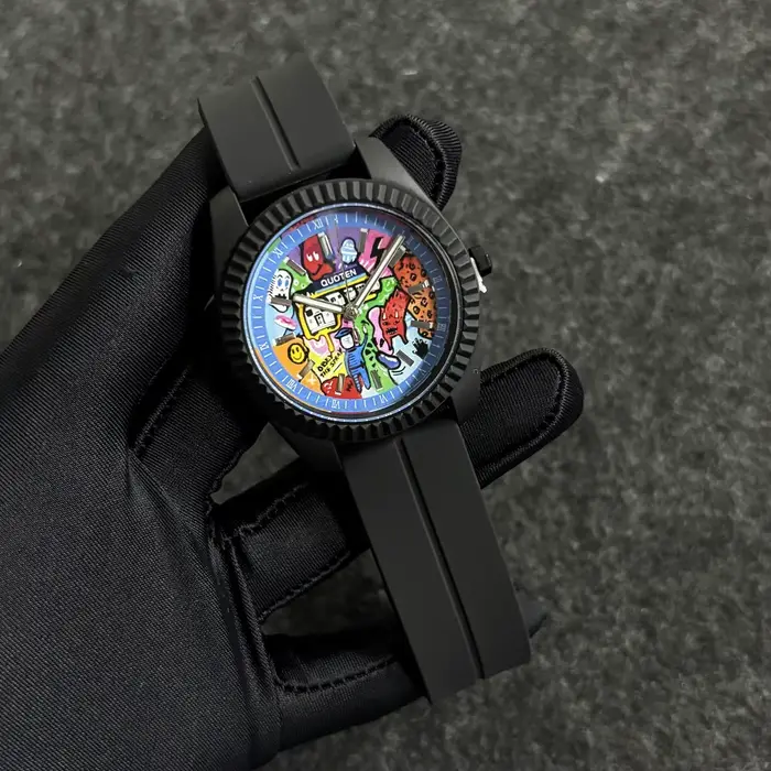 Nouvelle Montre Homme Ronde 2026 Cadran Art Abstrait Tendance Rétro Niche Luxe Cadeau