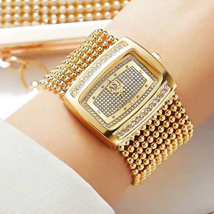 Montre de luxe en or et diamant pour femmes