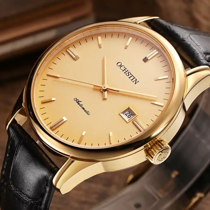 OCHSTIN automatique mécanique hommes montres affaires boîtier en acier inoxydable montre en or