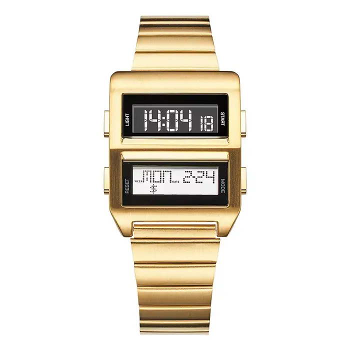 Boyfriend Saint Valentin Montre-bracelet électronique rétro Cyberpunk pour pilote avec bracelet en alliage Édition limitée pour petite amie