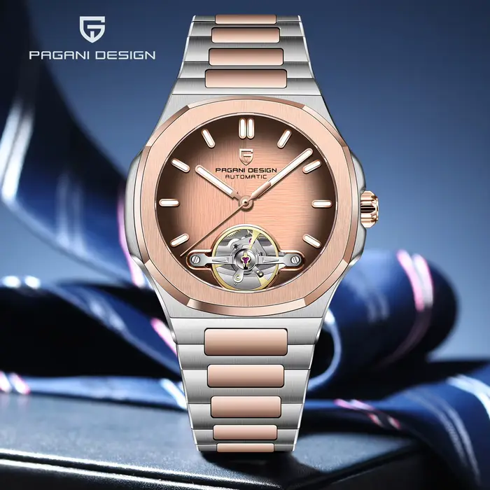 PAGANI DESIGN 2025 montre pour hommes or Rose