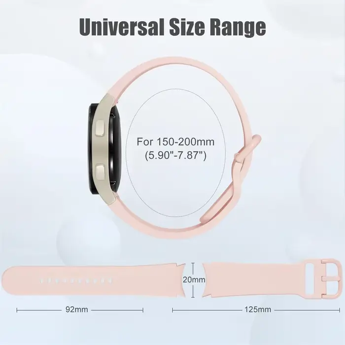 Pour Samsung Galaxy Watch 7 6 5 4 FE 44mm 40mm 5 pro 45mm Bracelet de sport 20mm