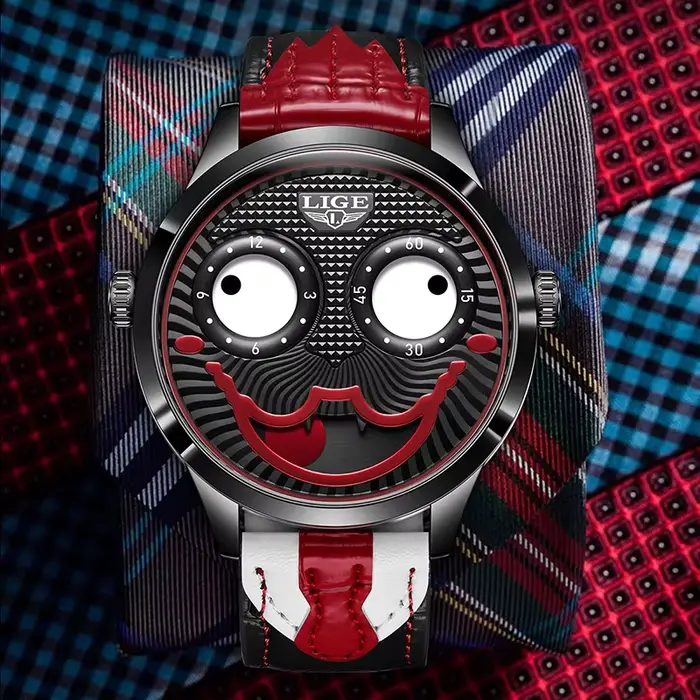 LIGE nouveaux hommes montre haut tendance marque de luxe Cool Clown