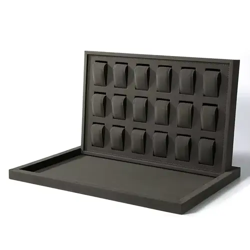 Boîte de rangement de montre de luxe, présentoir de compteur de diffusion en direct, horloger, evalu