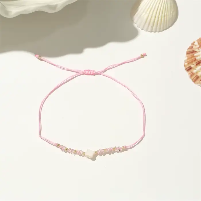 Ensemble de bracelets à breloques en forme de fleur blanche pour femmes