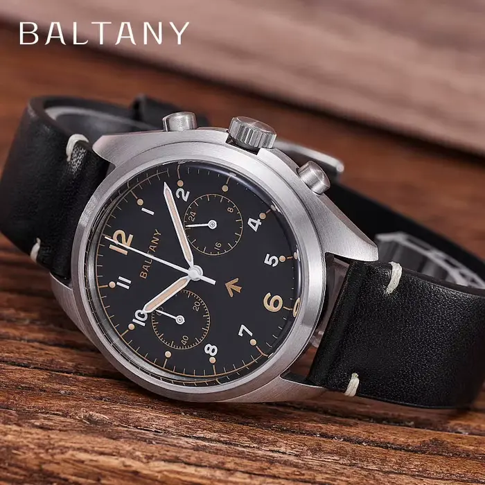 Montre Baltany 39mm S5044 Chronographe Militaire Quartz Résistante à l'Eau Occasions Spéciales Homme