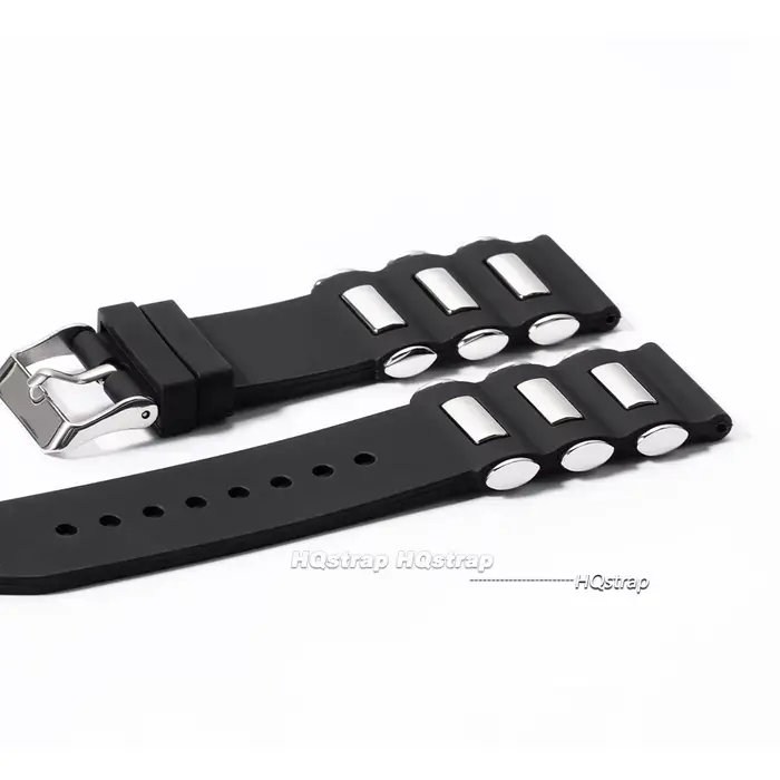 Bracelet de montre de Sport en Silicone noir étanche