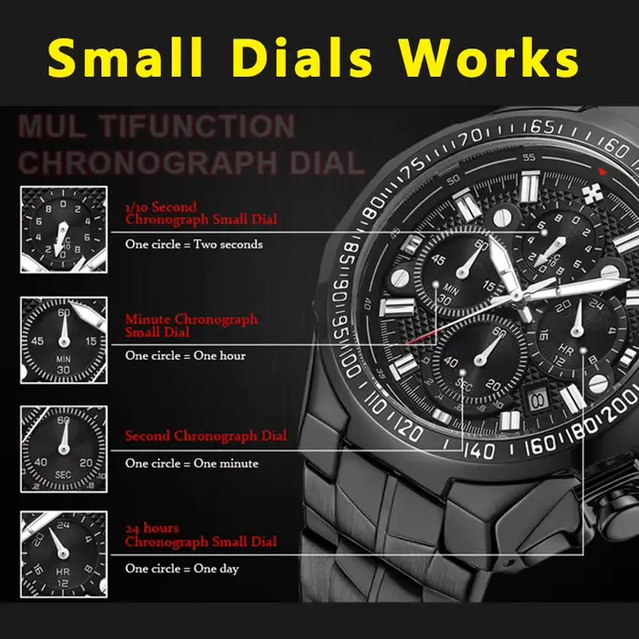Montre de sport à quartz pour homme