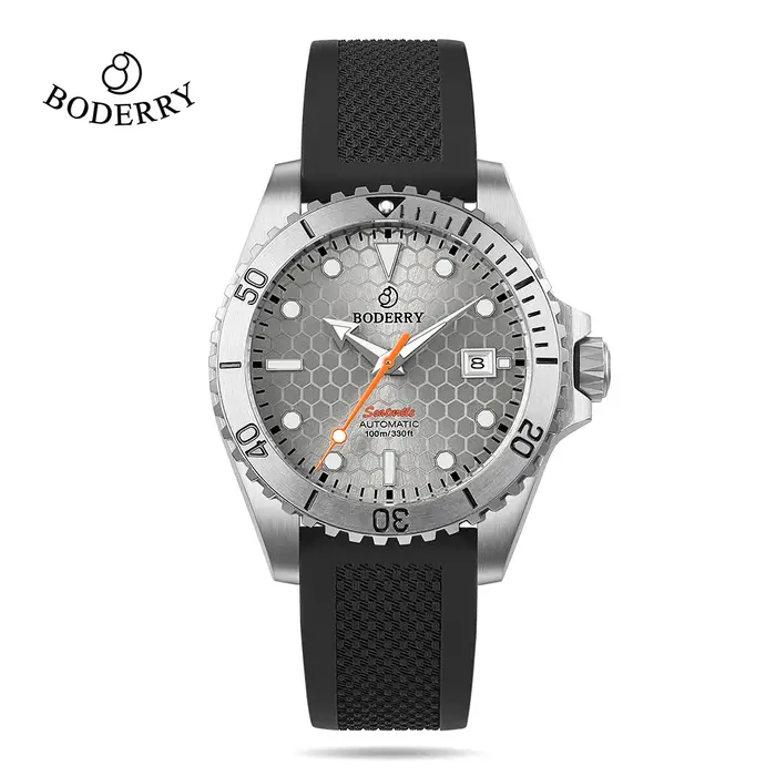 BODERRY hommes Bronze plongeur montres automatiques haut de gamme horloge de luxe 200M montre-bracelet étanche Sport