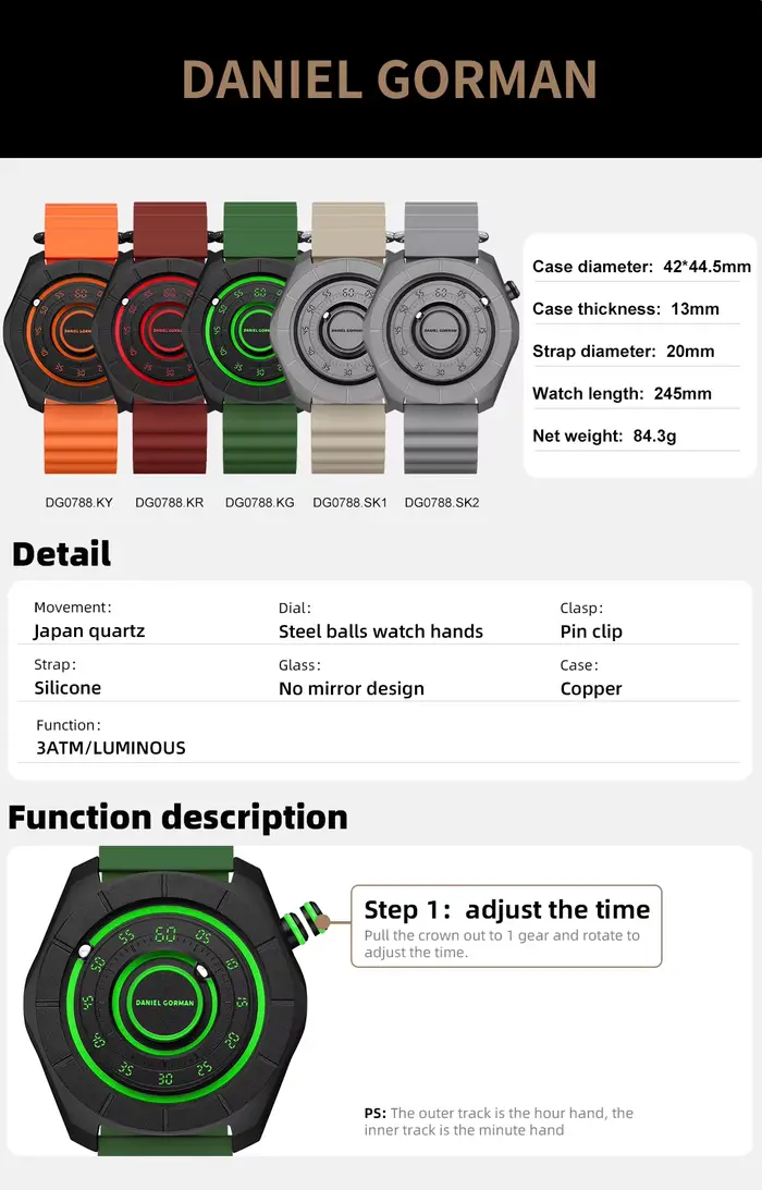 J'aime vraiment les montres Daniel Gorman