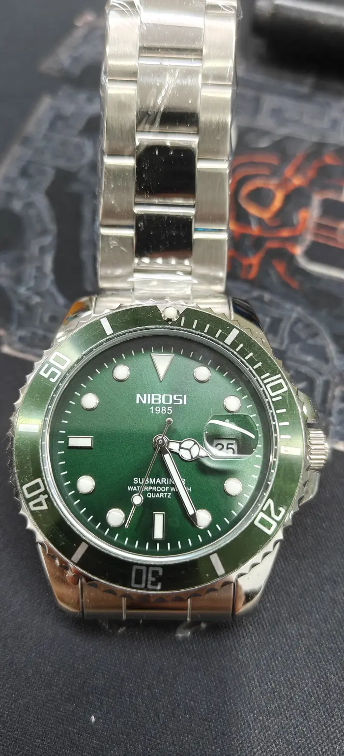NIBOSI montre en acier inoxydable