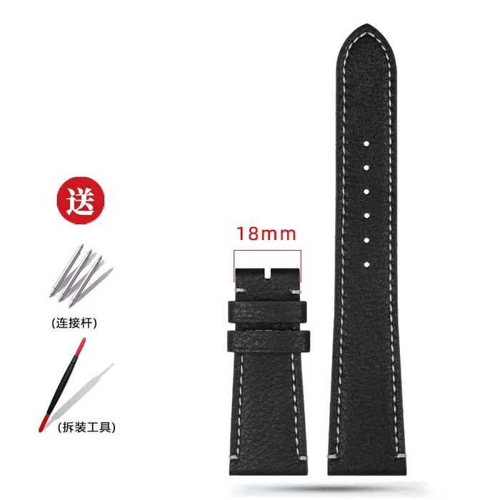 Bracelet de montre en cuir véritable, cuir de vachette, JOStrap, fermoir pliant, 20mm, 22mm, marron,