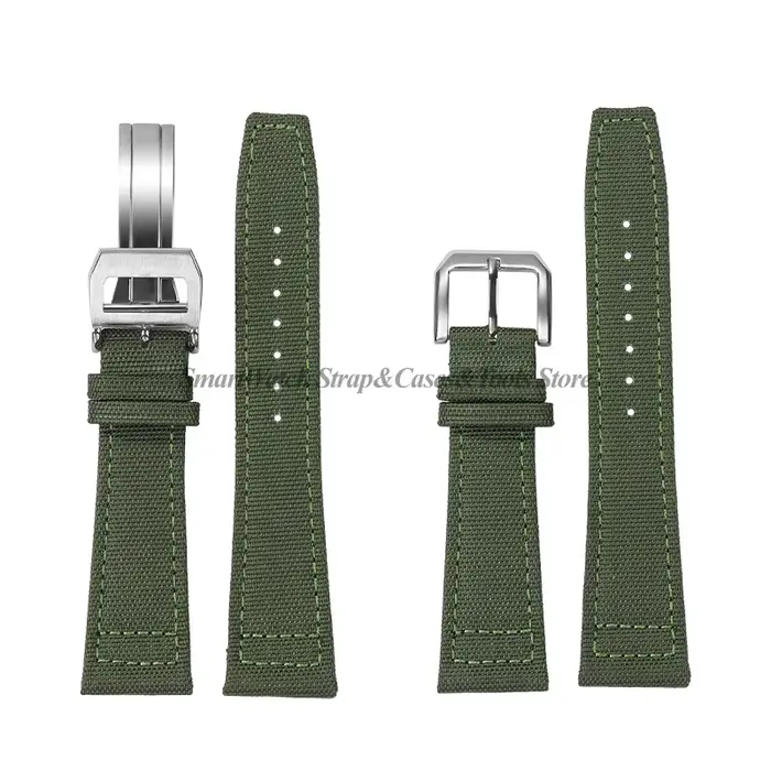 Toile bracelet de montre en cuir véritable pour IWC pilote Portugal PORTOFINO 20mm 21mm 22mm Nylon