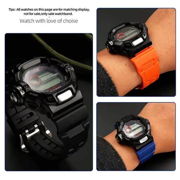 Bracelet de montre en caoutchouc de Silicone pour Casio G Shock GW9400 GW 9300 G-9200