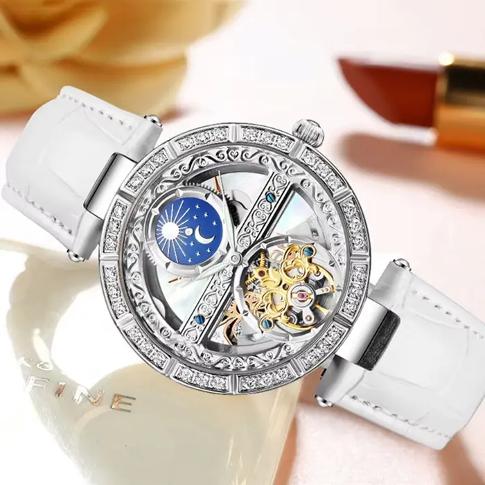 Dames montre automatique femme de luxe mode