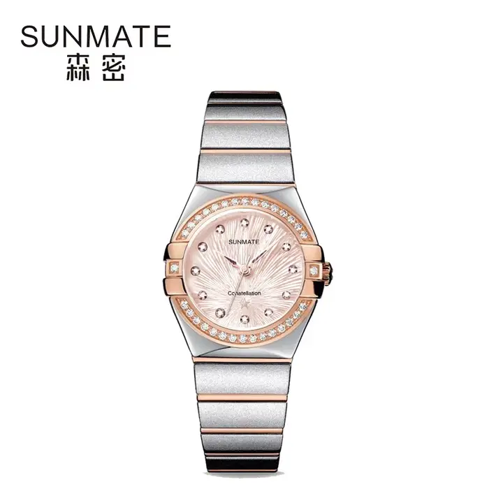 Montre de luxe haut de gamme pour femmes SUNMATE, une montre à quartz élégante et raffinée pour dame