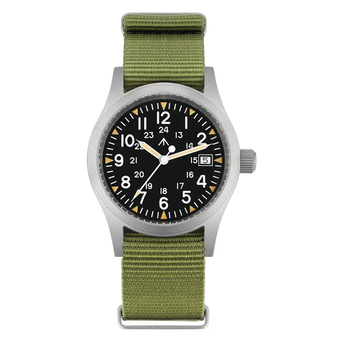 Militado ML05 montre militaire Ronda 515 mouvement à Quartz saphir bombé avec revêtement AR haute transparence lumineux 38mm montres Vintage