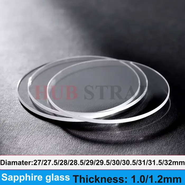 Montre ronde en saphir plat verre trempé facile à installer pour femmes et hommes occasions spéciales quartz mécanique analogique