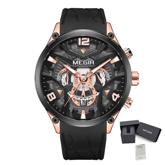 Montre MEGIR 2222 vert olive bleu marine