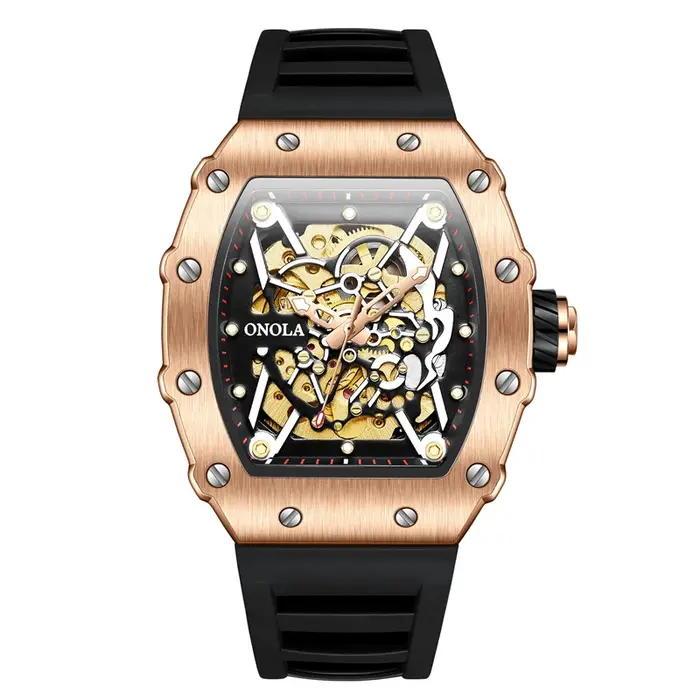 Montre de luxe hommes marque ONOLA automatique mécanique
