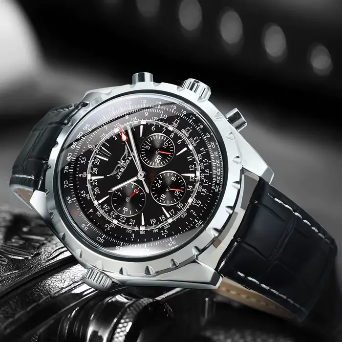 Montre T-WINNER en acier inoxydable automatique avec affichage de la semaine et sécurité pour hommes occasions spéciales sportives élégantes