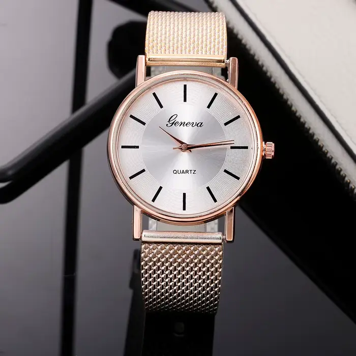 Montre à quartz de luxe pour femme, horloge, montre-bracelet, 2024