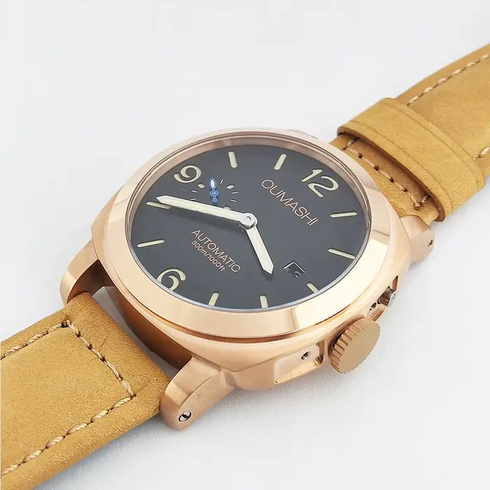 45mm ST2555 montres pour hommes automatique saphir cristal résistant à l'eau lumineux Vintage luxe affaires grand visage