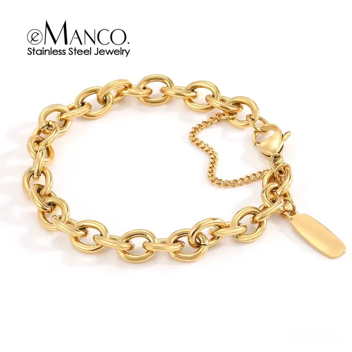 Bracelet chaîne eManco Vintage style punk exagéré