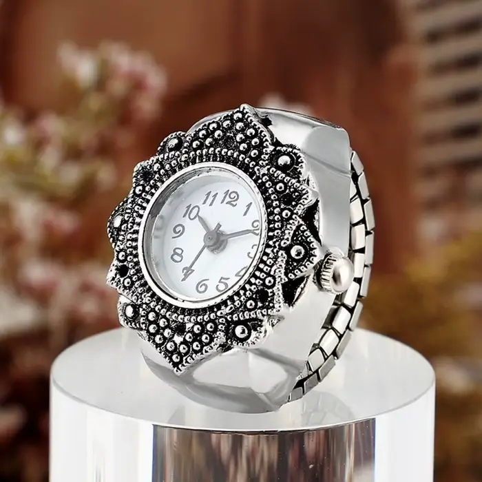 Montre bague unique vintage et rétro pour homme et femme, design classique, bijou de couple, horlogerie, cadeau pour diverses occasions