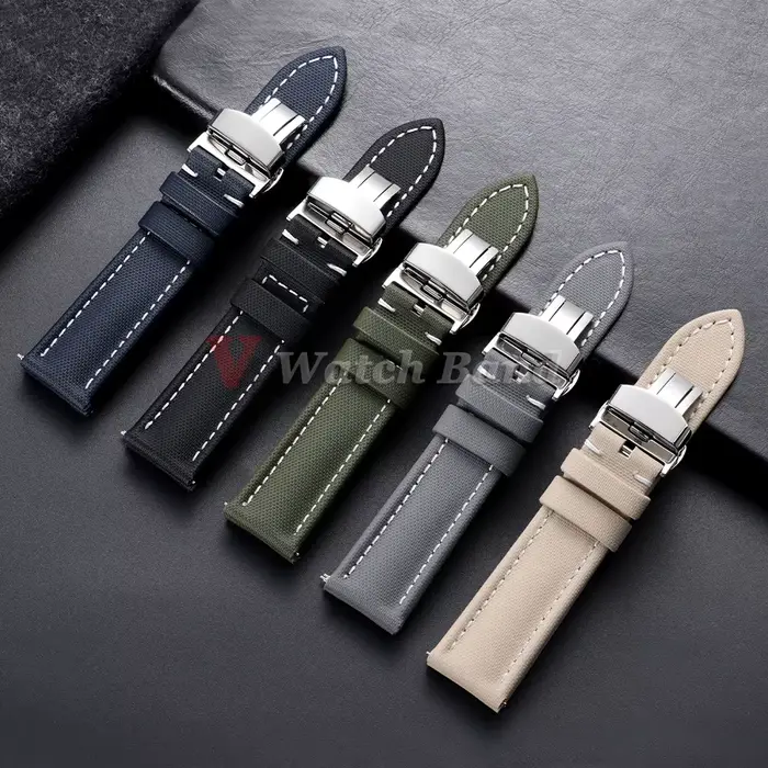 Bracelet de montre en toile de voile premium 18mm 19mm 21mm 20mm 22mm pour Blancpain