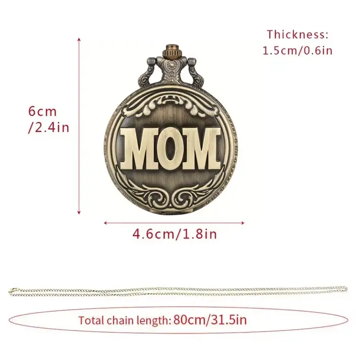 Montre de poche vintage en bronze pour femmes style fashion casual cadeau anniversaire ocassions spéciales résistante à l'eau non résistante à l'eau design intemporel élégance sophistiquée