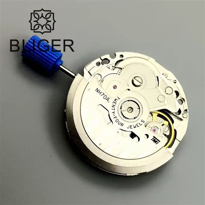 Montre mécanique automatique BLIGER pour homme avec mouvement NH70A ajustement haute précision occasionnels spéciaux