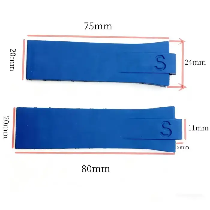 Bracelet de montre classique en silicone bleu pour Oris AQU-IS 733/743 occasions spéciales femmes hommes étanche convexe adaptable