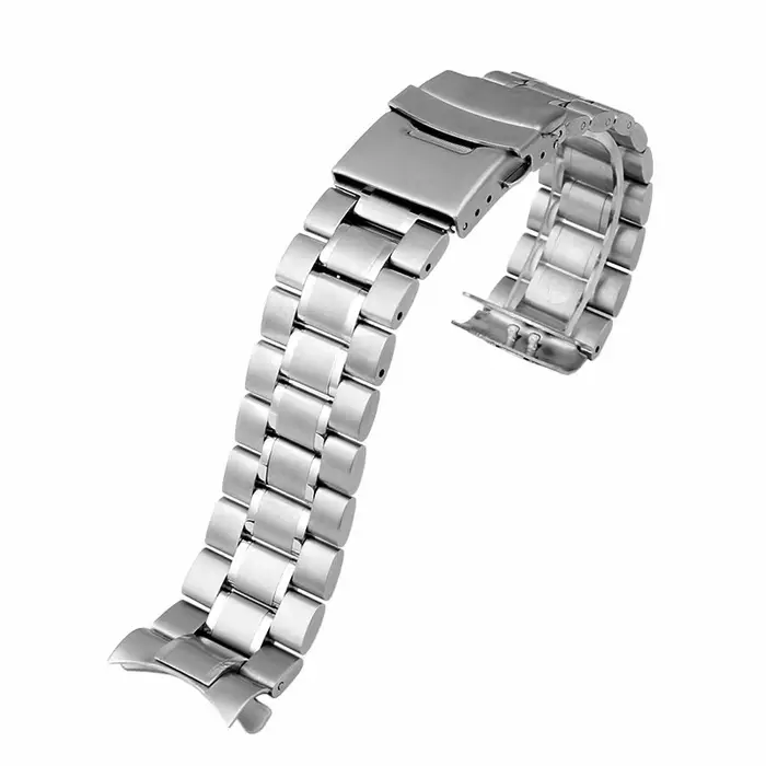 Bracelet de montre incurvé en acier inoxydable pour homme