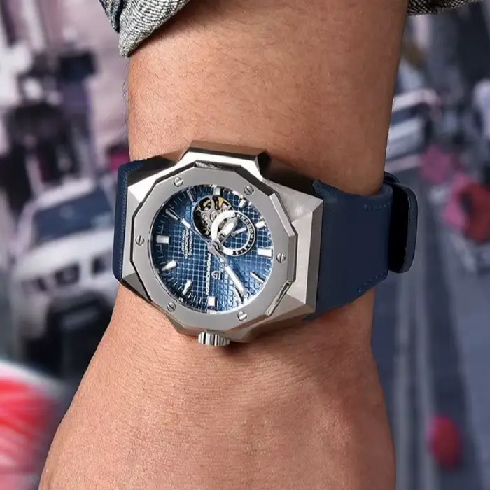 Montre-bracelet mécanique PAGANI DESIGN édition limitée résistante à l'eau pour homme avec mouvement automatique et bracelet en silicone pour diverses occasions