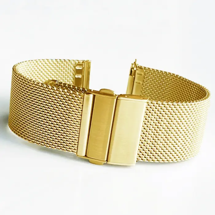 Bracelet en acier inoxydable avec boucle milanaise pour femmes et hommes pour montres occasions spéciales largeur 18mm 20mm 22mm